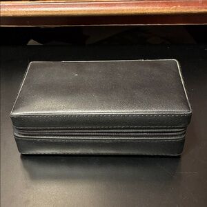 Vintage Black Travel Jewelry Case
